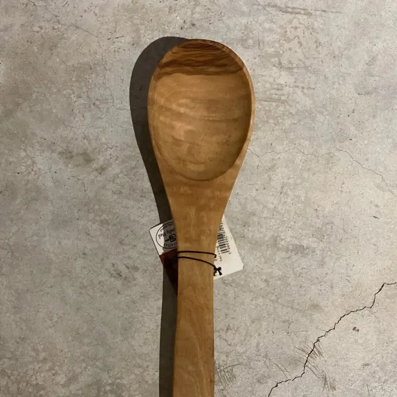 OLIVE WOOD SERVING SPOON 12.5"