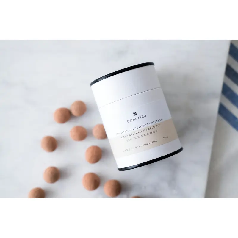 75% Dark Chocolate-covered Caramelized Hazelnuts