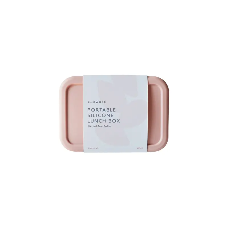 Silicone Lunch Box Dusty Pink 520ml