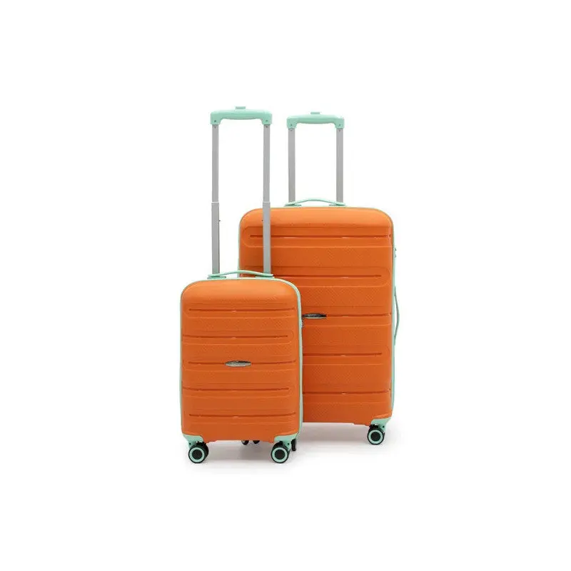 Artemis Polypropylene & Shatterproof 2-Piece Luggage Set Large & Cabin - Orange