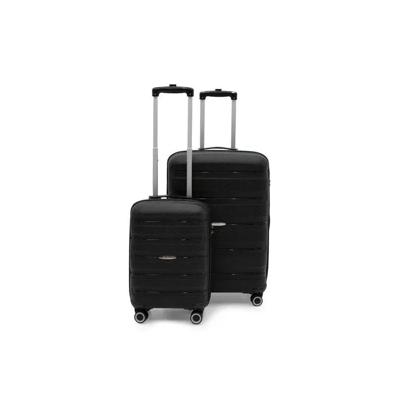 Artemis Polypropylene & Shatterproof 2-Piece Luggage Set Large & Small - Black
