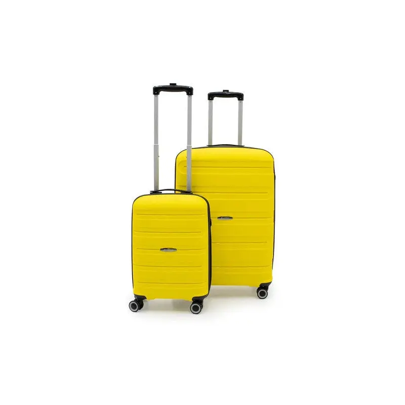 Artemis Polypropylene & Unbreakable 2-Piece Suitcase Set Large & Cabin - Yellow