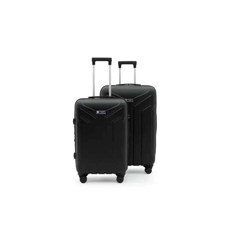 Petra Lux 2-Piece Abs Luggage Set Large & Medium - Black