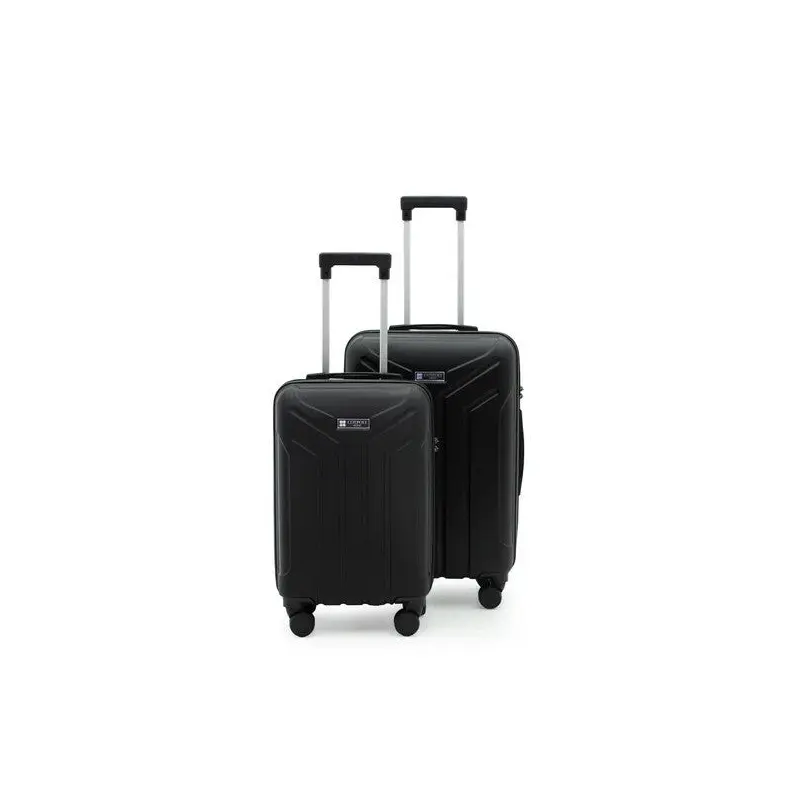 Petra Lux 2-Piece Abs Suitcase Set Medium & Small - Black