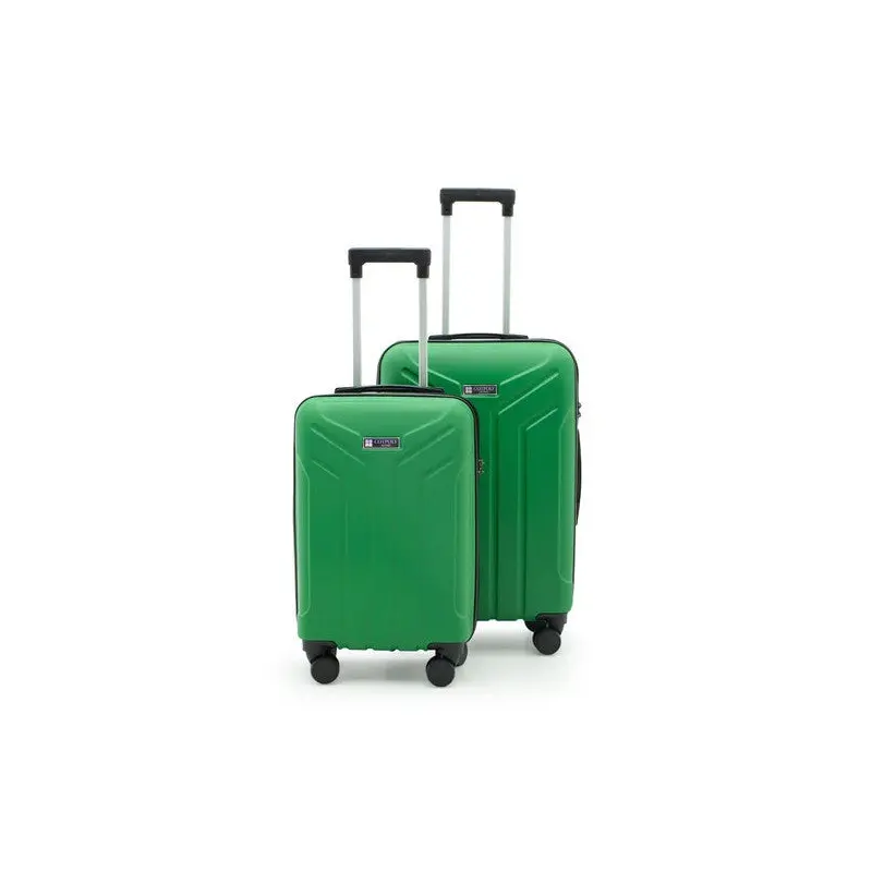 Petra Lux 2-Piece Abs Suitcase Set Medium & Small - Green