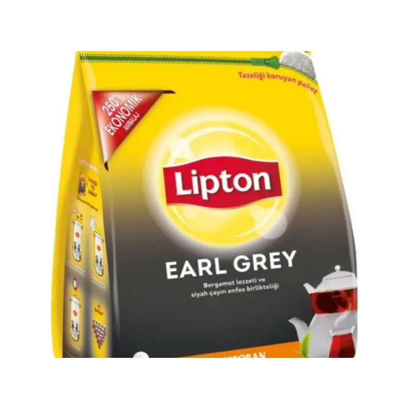 Lipton Earl Gray Bergamot Flavored Black Strained Teapot Tea Bag 4L 250 X 3.2 G