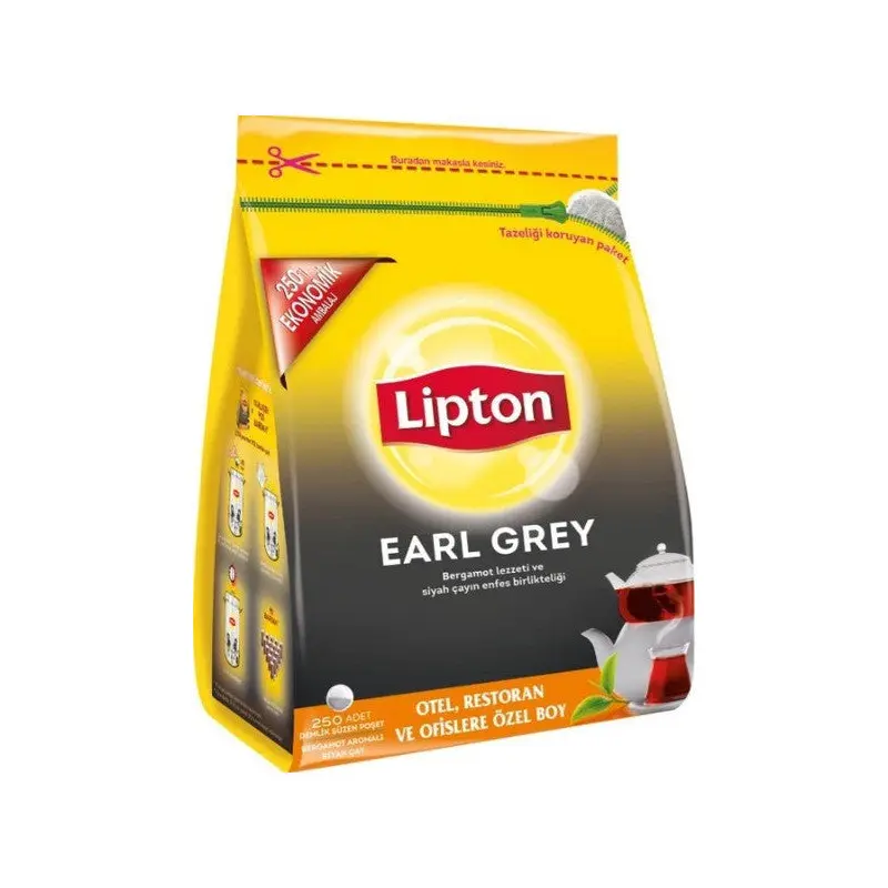 Lipton Earl Grey Bergamot Flavored Black Teapot Tea Bag 2 Pack 250 X 3.2 G