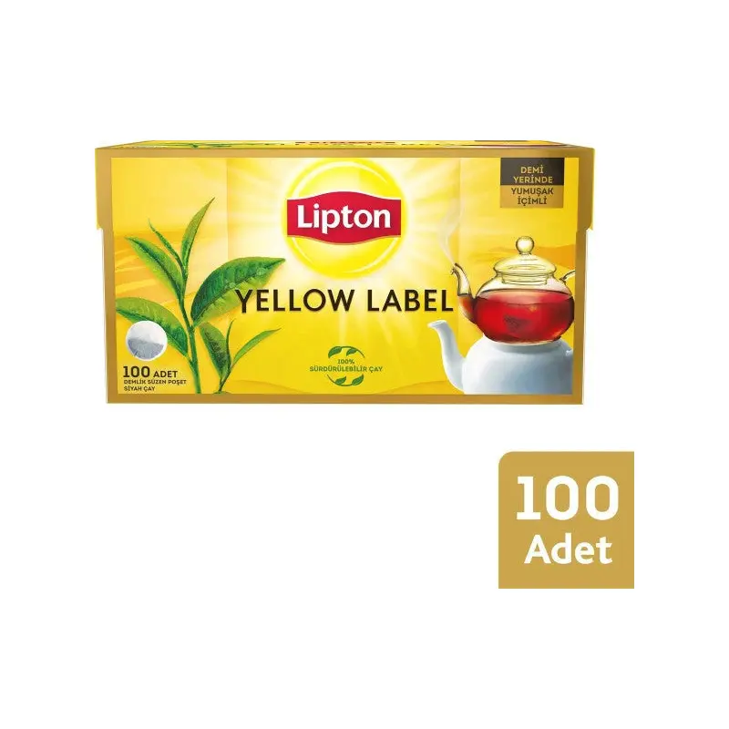 Lipton Yellow Label Black Strained Infuser Tea Bag 100 X 3.2 G