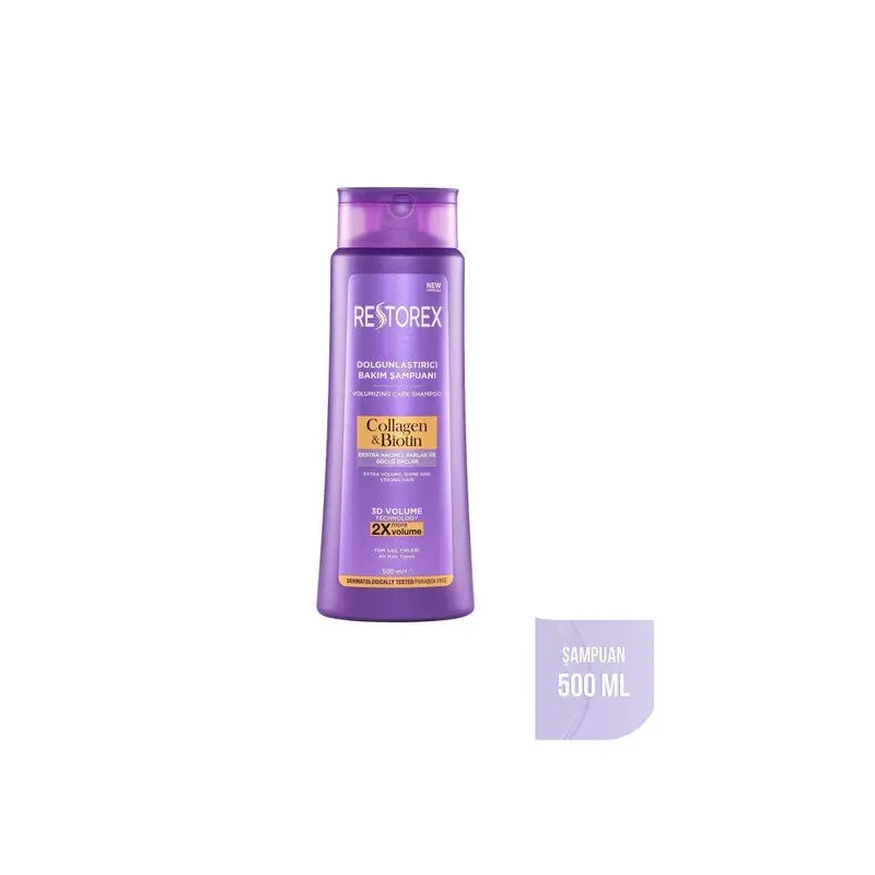 Restorex Collagen & Biotin Volumizing Shampoo For Hair Lacking Volume 500Ml