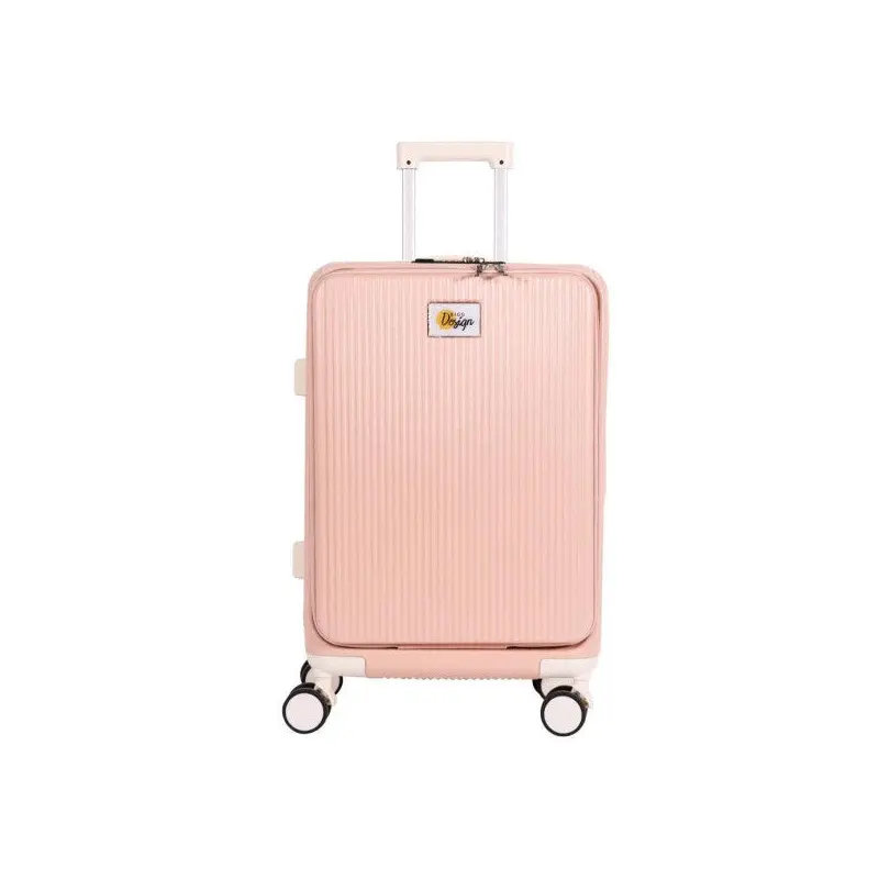 Biggdesign Moods Up Cabin Size Suitcase With Front Compartment, Cup Holder And Usb Port 20" Pink