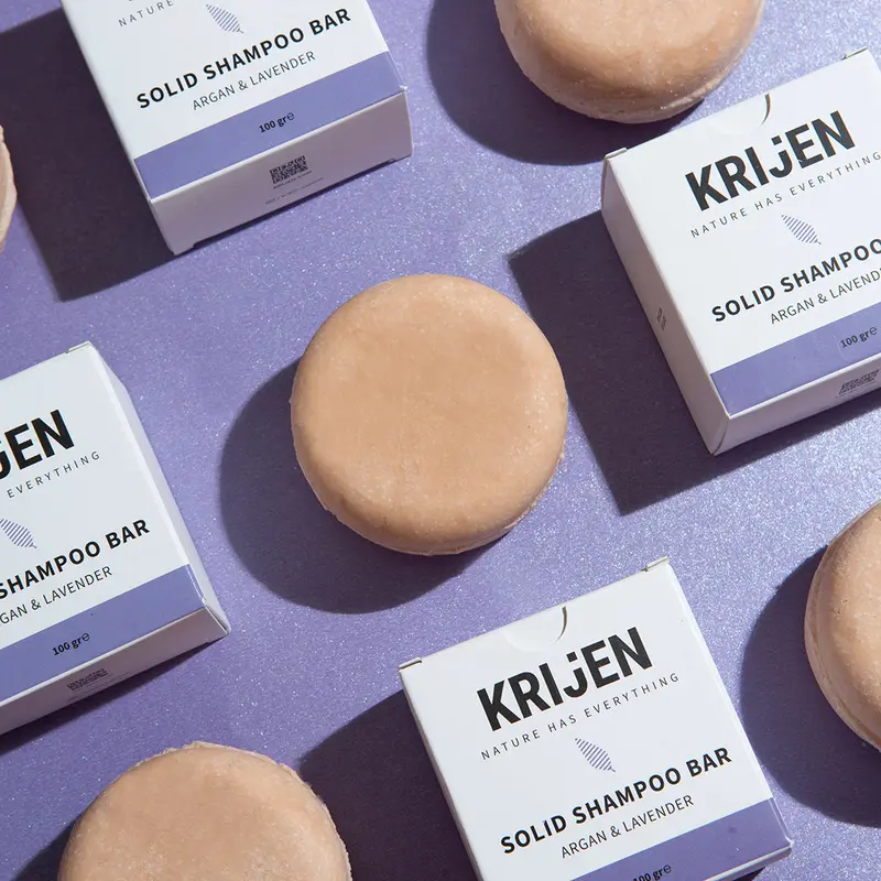Argan & Lavender Solid Shampoo | Herbal Keratin + Vitamin E + Panthenol + Natural Oils