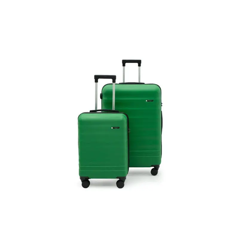 Babil Lux 2-Piece Abs Suitcase Set Large & Small - Green