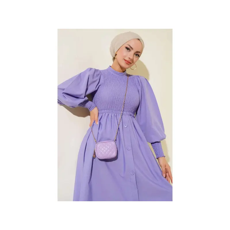 Gimped Front Dress Lilac