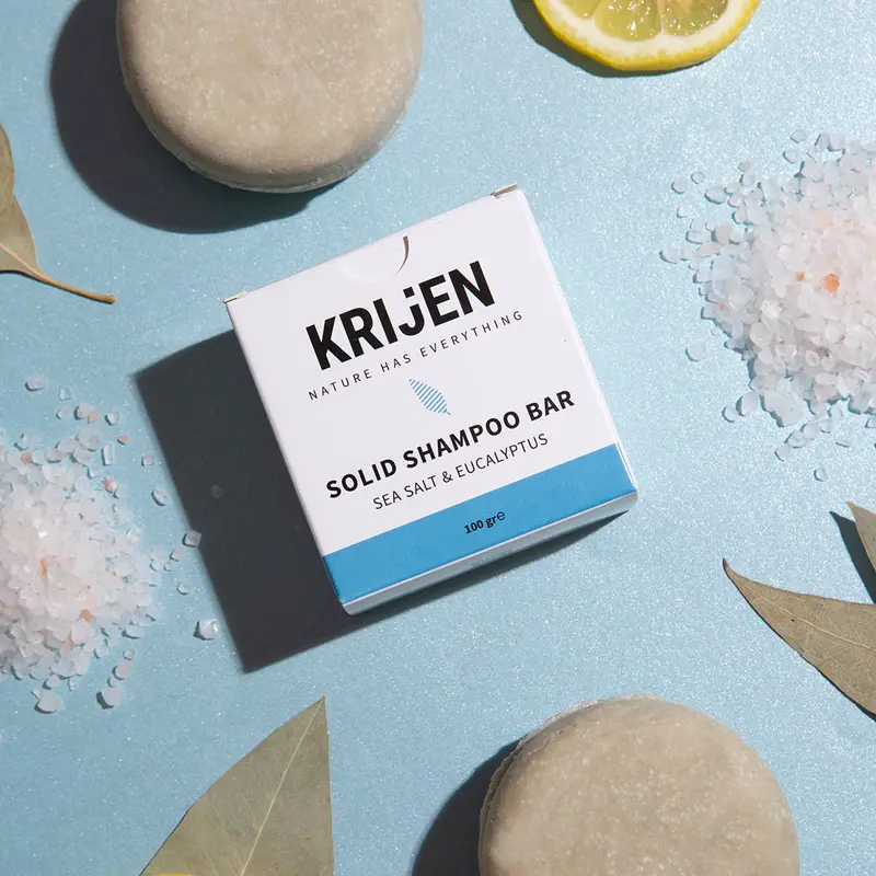 Sea Salt & Eucalyptus Solid Shampoo | Herbal Keratin + Vitamin E + Panthenol + Natural Oils