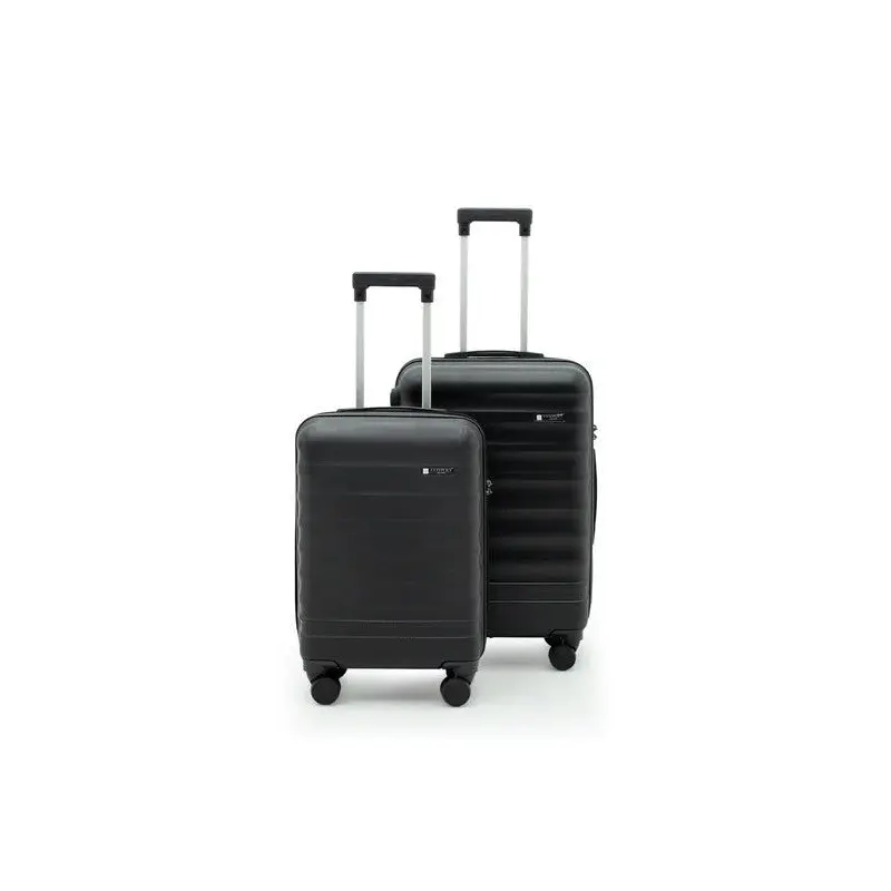 Babil Lux 2-Piece Abs Suitcase Set Medium & Small - Black