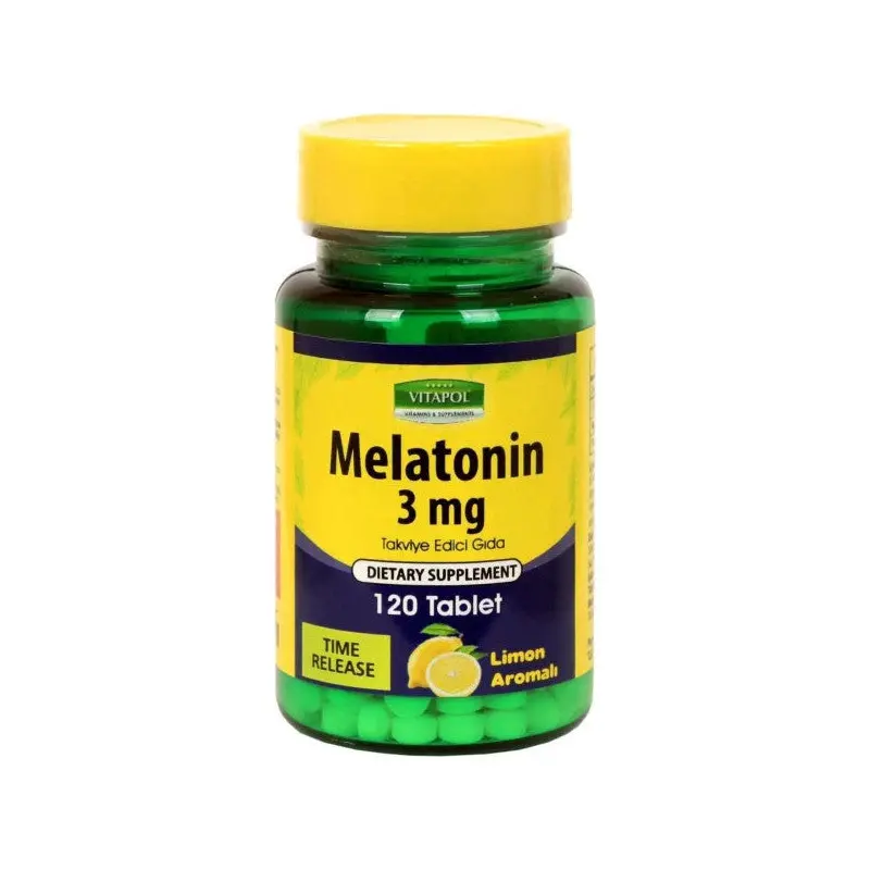 Vitapol Melatonin Time Release 3 Mg 120 Tablets Slow Release Lemon Flavored