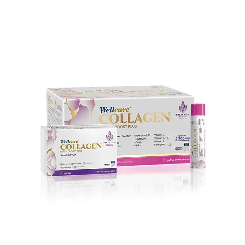 Wellcare Collagen Beauty Boost 5.500 Mg 30 Tubes And 30 Capsules (Watermelon And Mint Flavor)