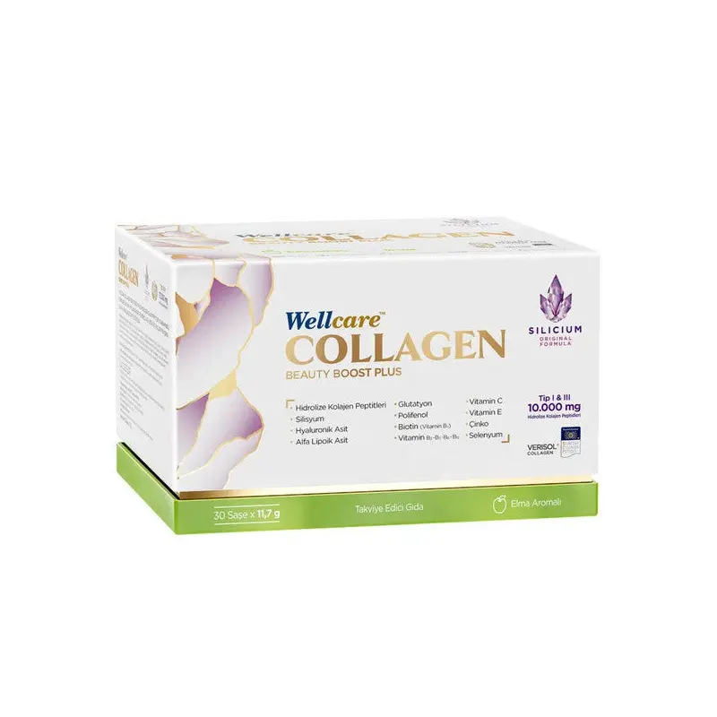 Wellcare Collagen Beauty Boost Plus 10,000 Mg 30 Sachets Apple Flavored