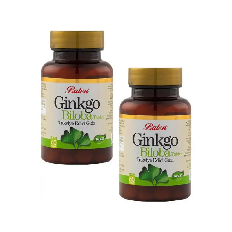 2 Pcs Ginkgo Biloba Tablets 60 X 600 Mg Ginko Biloba