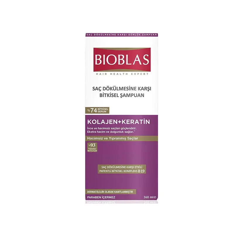 Bioblas Collagen + Keratin Anti-Hair Loss Shampoo 360 Ml