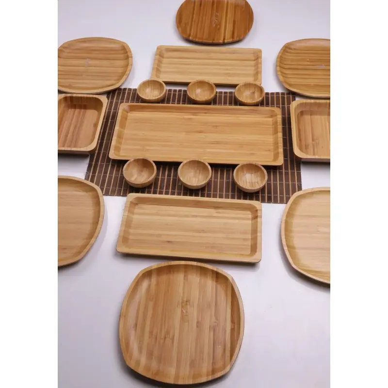 Atbyhome Bambu Elegance 6 Person 17 Piece Natural Bamboo Breakfast Set - Breakfast Set