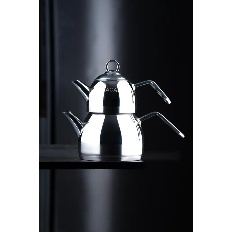Alexi Silver Medium Size 0.80 / 1.75 Lt Steel Teapot Set 0456