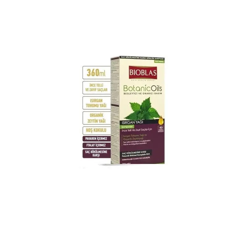 Bioblas Botanic Oils Nettle Oil Anti-Hair Loss Shampoo 360 Ml 6 Pieces