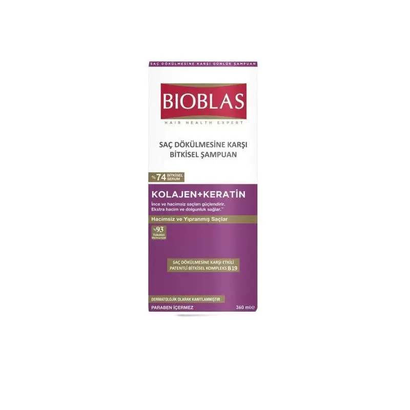 Bioblas Collagen + Keratin Anti-Hair Loss Shampoo 360 Ml 6 Pieces
