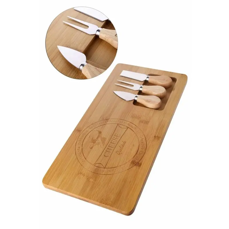 Bamboo 4 Piece Cheese Presentation Set - Cutting Board