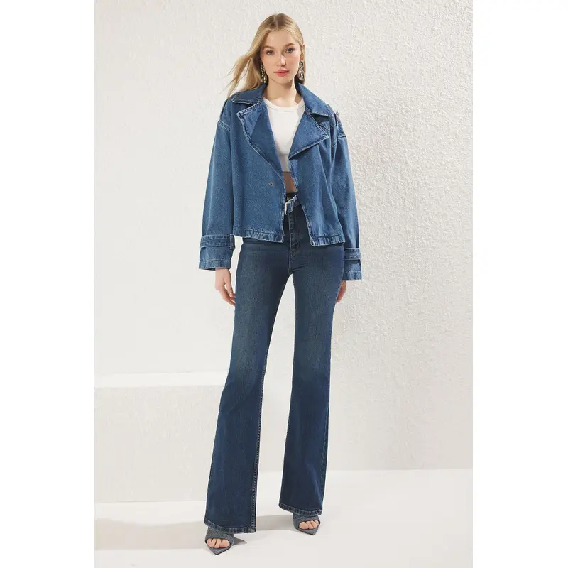 Women's Plain Long Regular Jacket