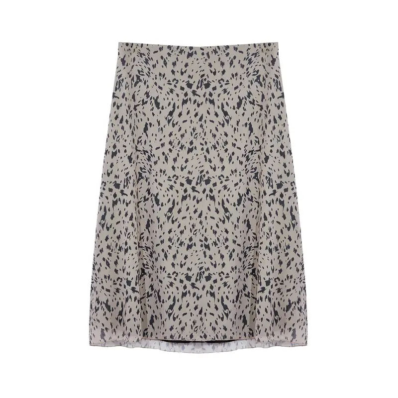 Curve Women's Animal Print Midi A-Line Plus Size Skirts