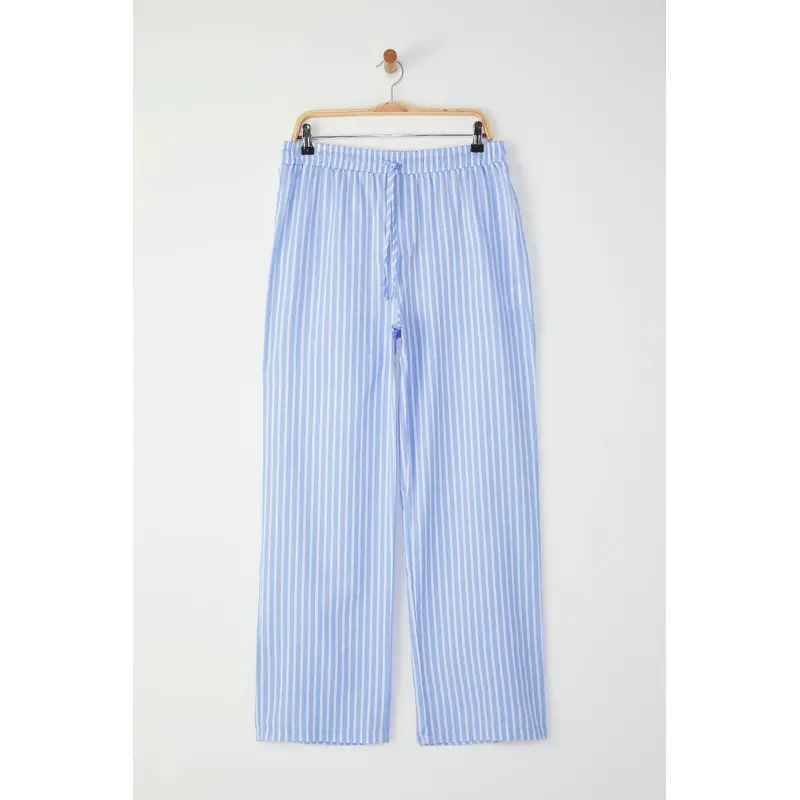 Man Men's Striped Regular Normal Waist Pajama Bottoms