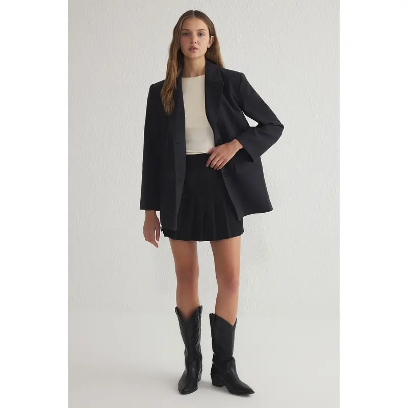 Women's Gray Plain Regular Coat