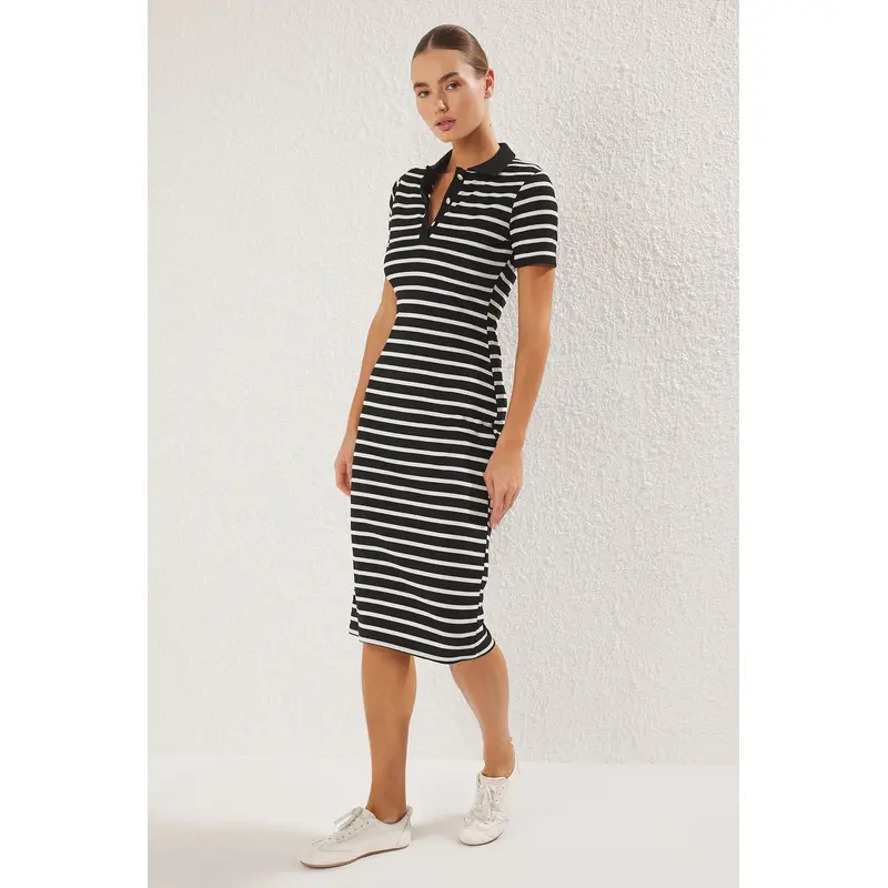 Women's Striped Mini Short Casual/casual Slim Dress