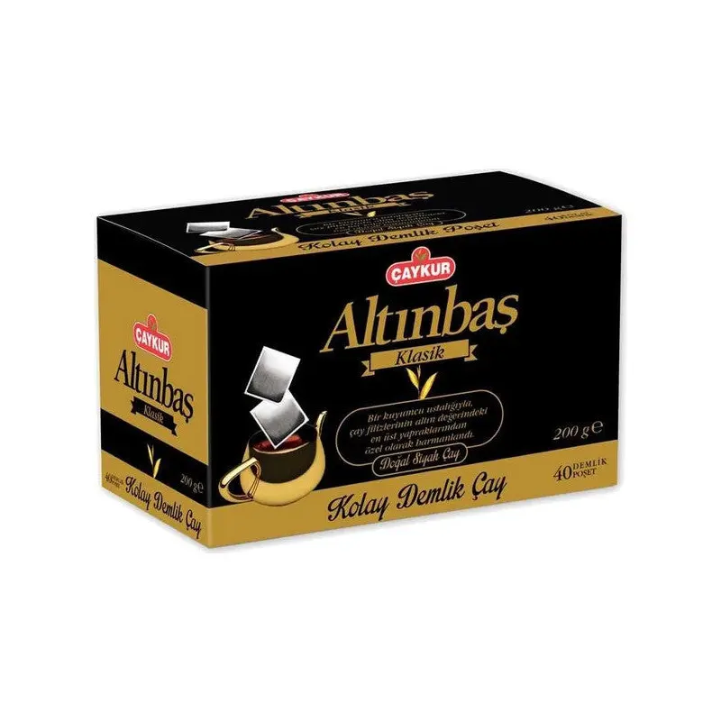 aykur Altnba Classic Black Teapot Tea Bags 4 Pack 40 X 5 G