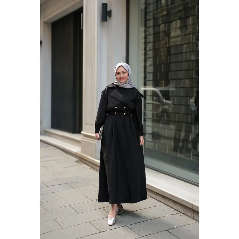 Black Sleeveless Dress With Bolero Detail