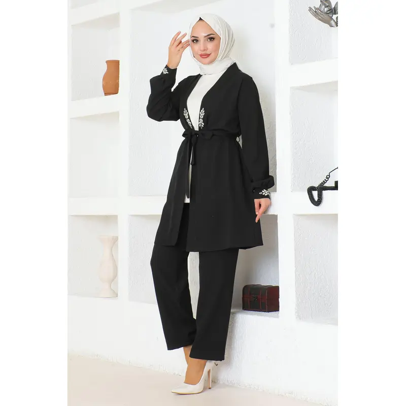 Stone Detailed Set Black Msw19203-1