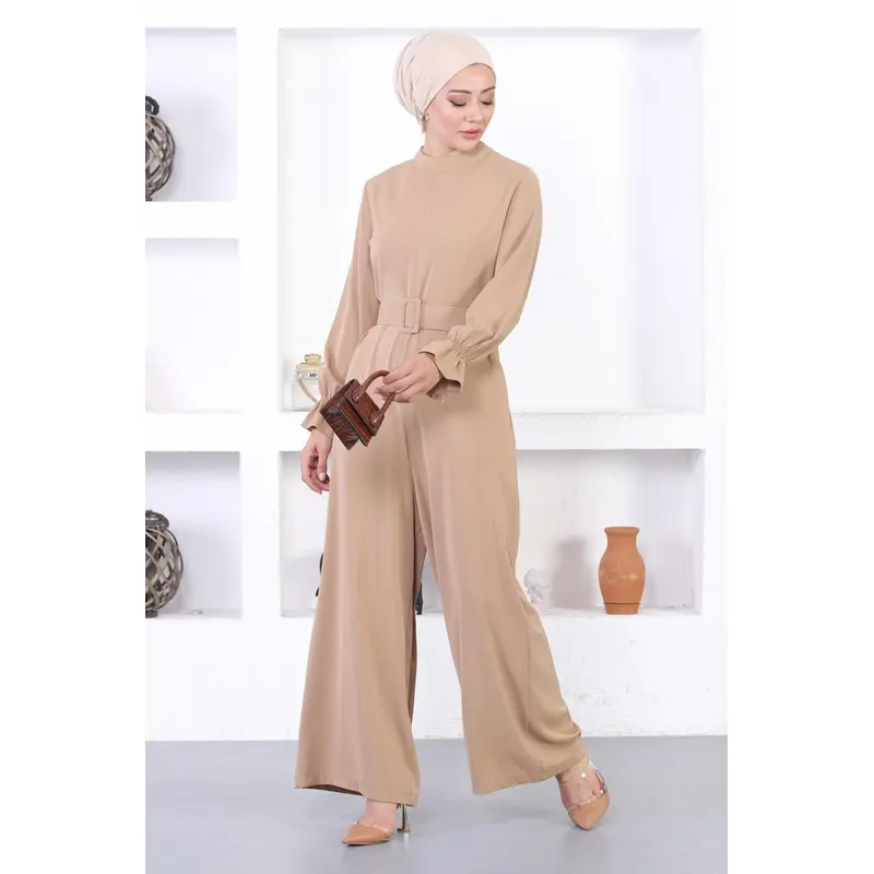 Belted Overall Dress Mink Msw12244