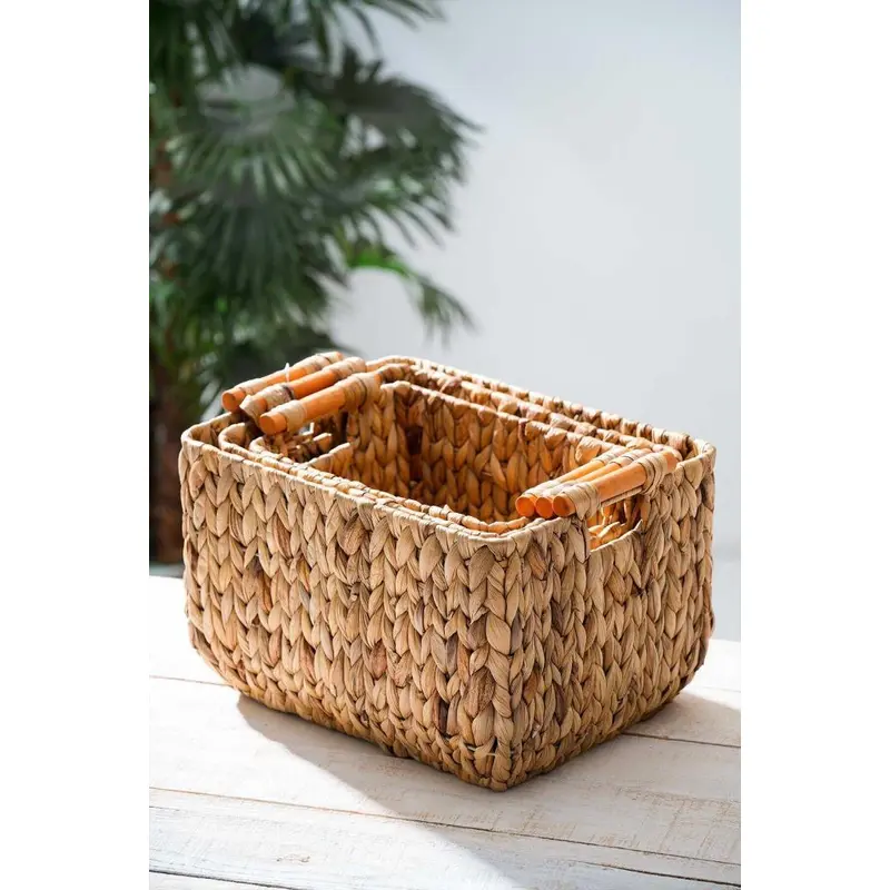 Wicker 3-Piece Decorative Wicker Basket