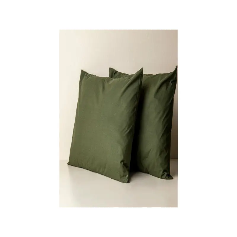 Zippered 2-Piece Khaki Green Pillowcase 50X70 Cm