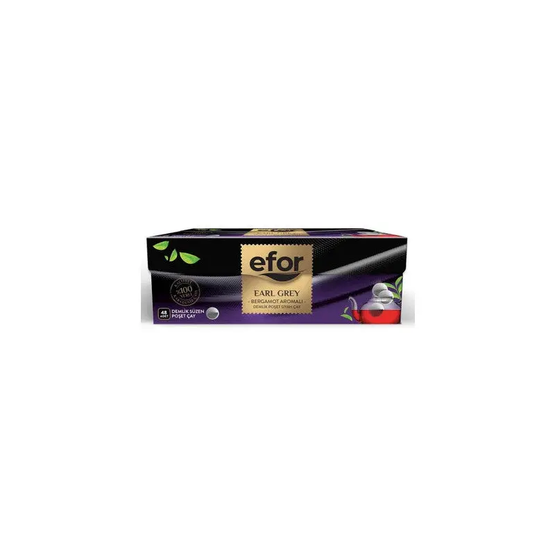 Efor Earl Grey Black Tea Bag - 48 Pieces