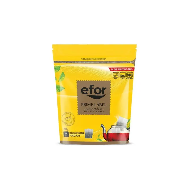 Efor Prime Label Jumbo Teapot Bag Black Tea - 30Gr X 35 Pieces (Ziplock Bag)