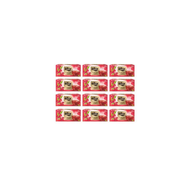 Efor Tea Efor Rosehip Cup Bag Herbal And Fruit Tea 20 Pieces X 12 Pieces