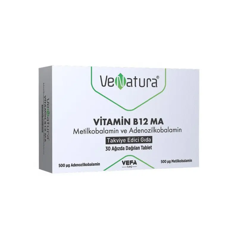 Venatura Vitamin B12 Ma Methylcobalamin And Adenosylcobalamin 30 Tablets