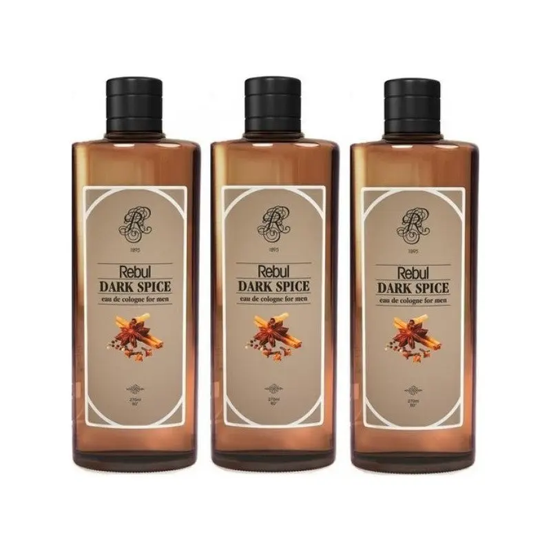 Rebul Dark Spice For Men Cologne 80 Degrees 3 Pack 270 Ml