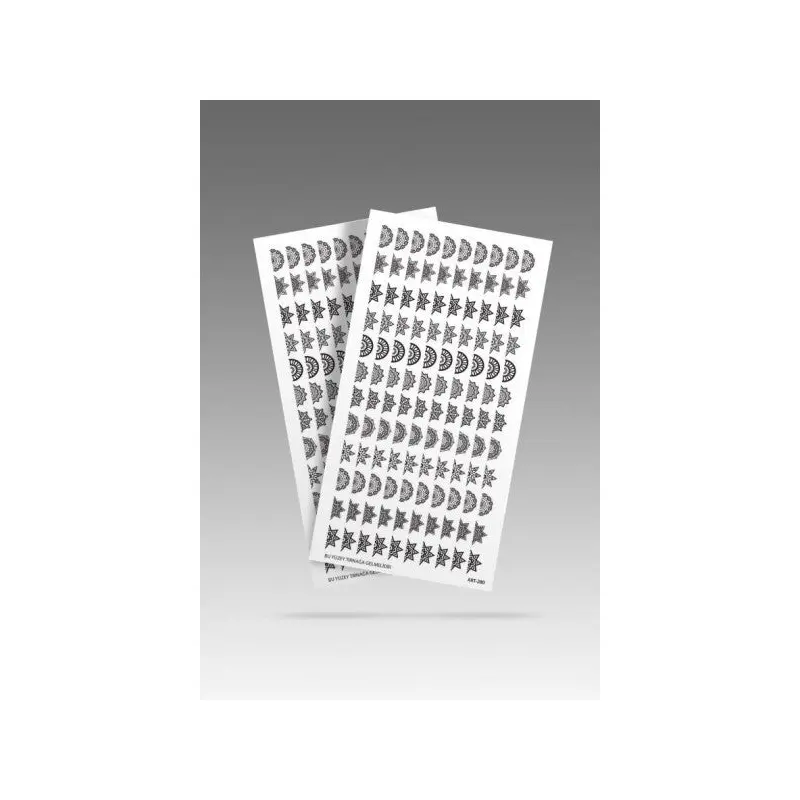 2 Mandala Patterns Nail Tattoo, Nail Tattoo, Nail Art, Nail Sticker