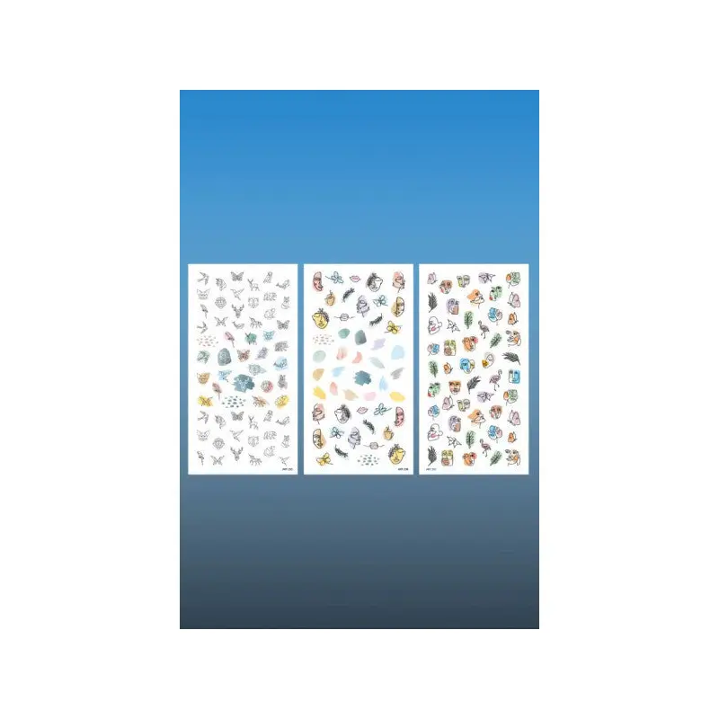 3 Piece Nail Tattoo Set, Nail Sticker Set, Nail Art, Tattoo