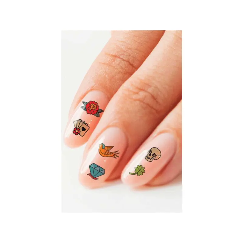Old School Nail Tattoo, Nail Art, Nail Sticker