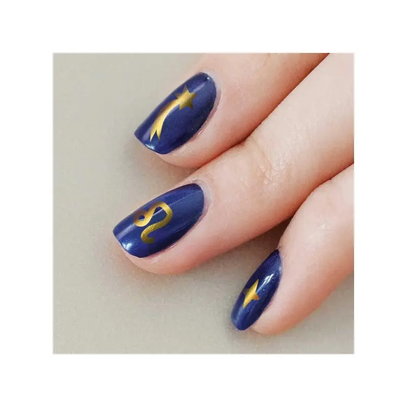 Zodiac Signs Metallic Nail Sticker, Nail Art