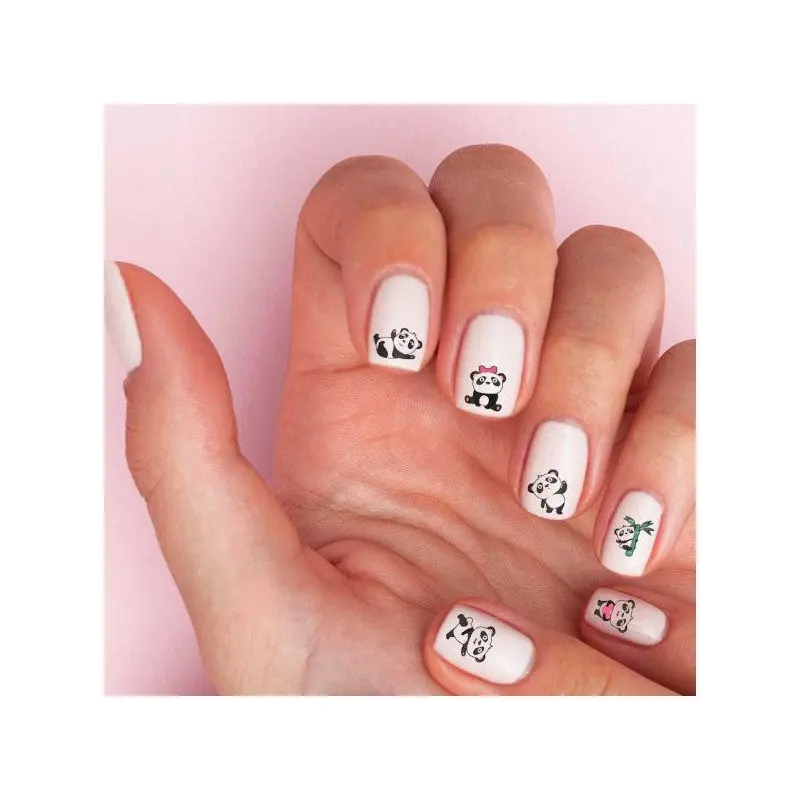 2 Panda Nail Tattoo, Nail Sticker, Nail Tattoo, Nail Art